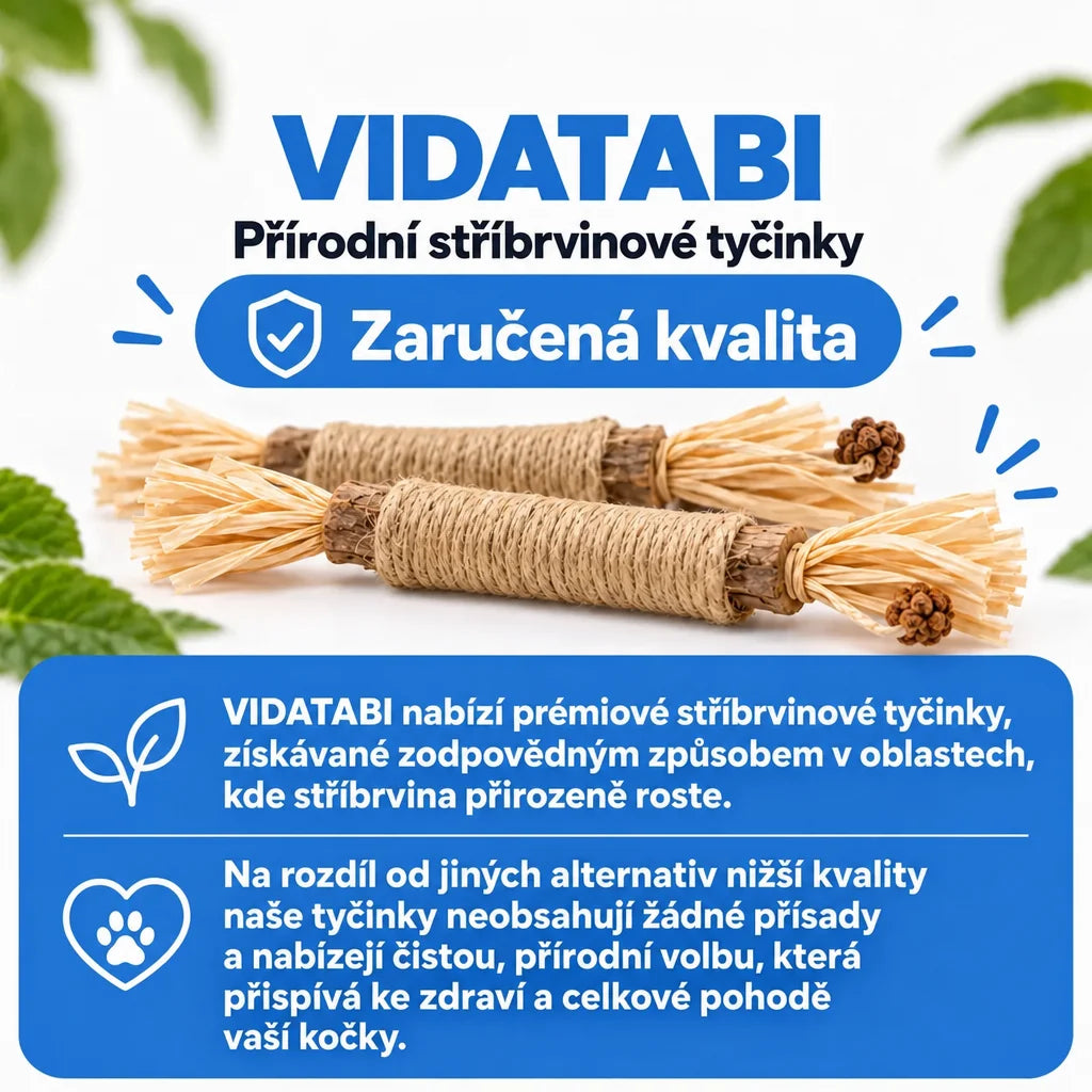 Vidatabi – Přírodní dentální tyčinky pro kočky